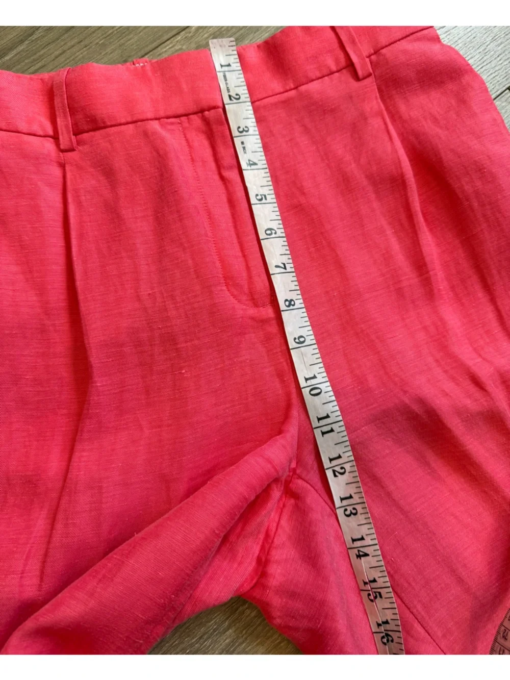 J. Crew Coral Straight-Leg High-Rise Trousers Size 4